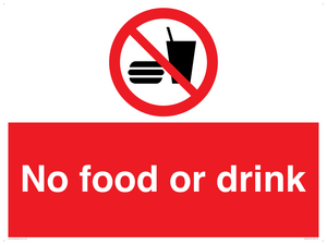 No food or drink